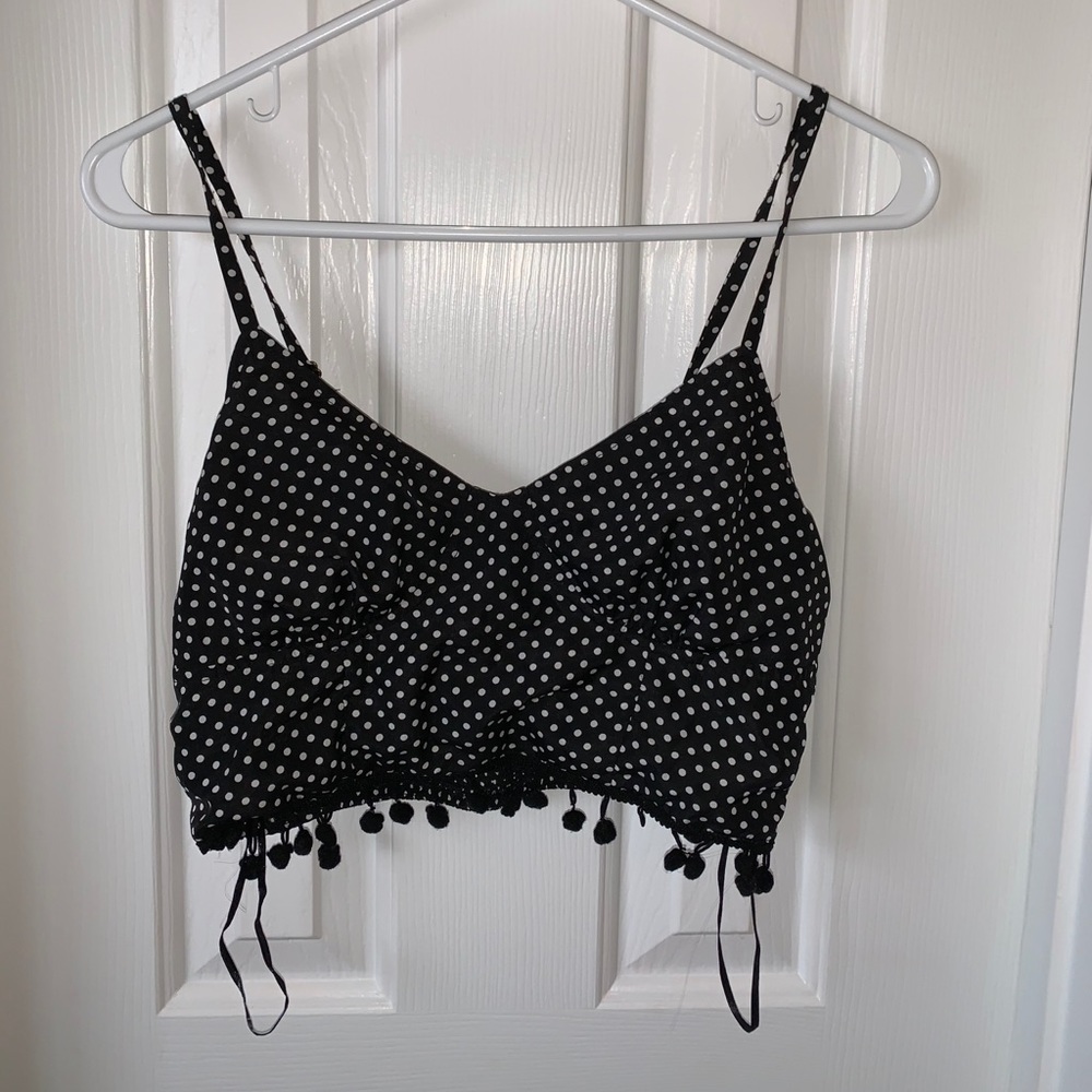 polka dot crop top